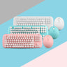 Zorique Wireless Keyboard And Mouse Set Girls Color Retro
